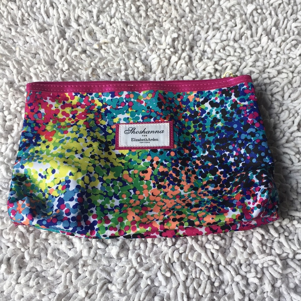 Colorful Shoshanna for Elizabeth Arden 2 pocket make up bag